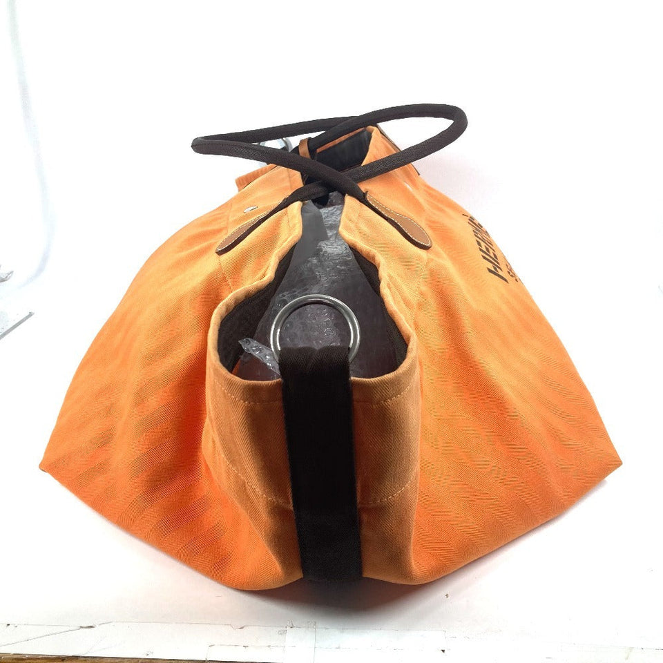 Hermes Boston Duffel bag canvas Orange With porch Fool Toe de Cavalier