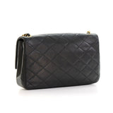 Chanel Single Flap Quilted Lambskin Leather Shoulder Bag