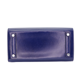 Hermes25cm Birkin Sellier Bleu Saphir Box Calf Leather Palladium Hardware