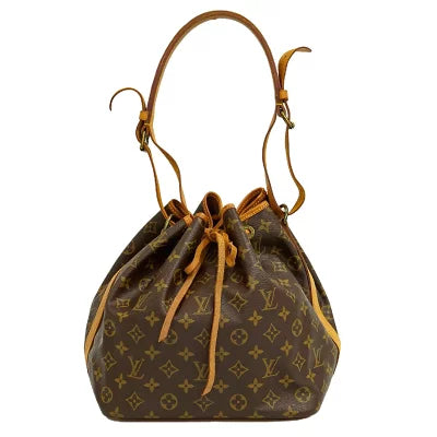 Louis Vuitton Petit Noe Monogram Shoulder Bag Brown