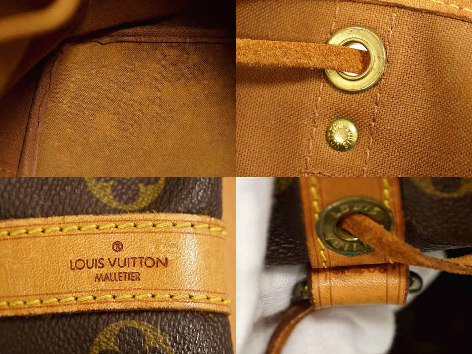 Louis Vuitton Petit Noe Monogram Shoulder Bag Brown