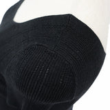 Chanel Short Sleeve Top Black Cotton Blend