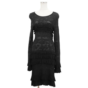 Chanel Black Frill Dress P63292