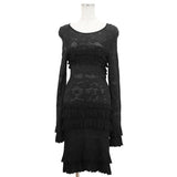 Chanel Black Frill Dress P63292