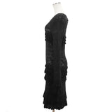 Chanel Black Frill Dress P63292
