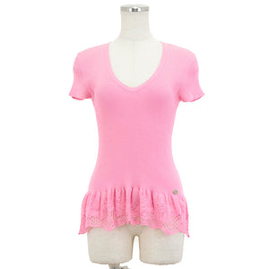 Chanel Logo Charm Cotton Nylon Top Size 38