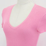 Chanel Logo Charm Cotton Nylon Top Size 38