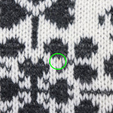 Chanel Cashmere Sweater, Heart Clover Pattern, Round Neck, Size 36