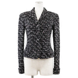 Chanel Tweed Jacket Wool Blend Black Multicolor