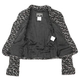 Chanel Tweed Jacket Wool Blend Black Multicolor