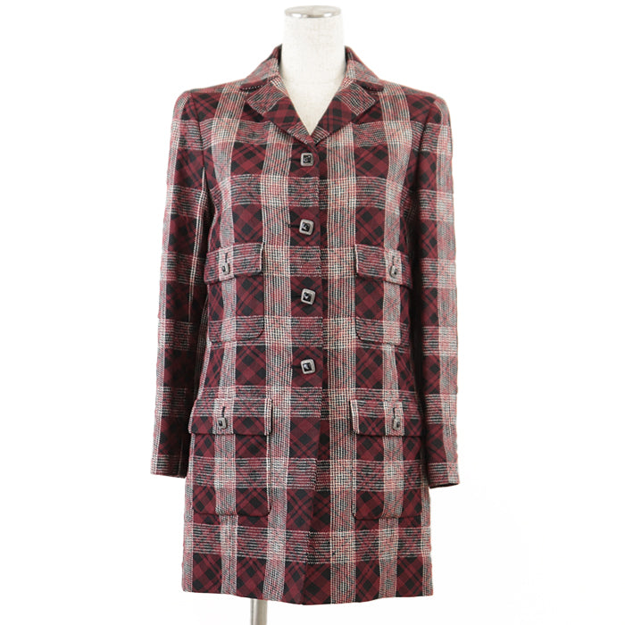 Chanel Jacket P33303 Burgundy Black 36