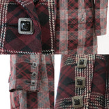 Chanel Jacket P33303 Burgundy Black 36