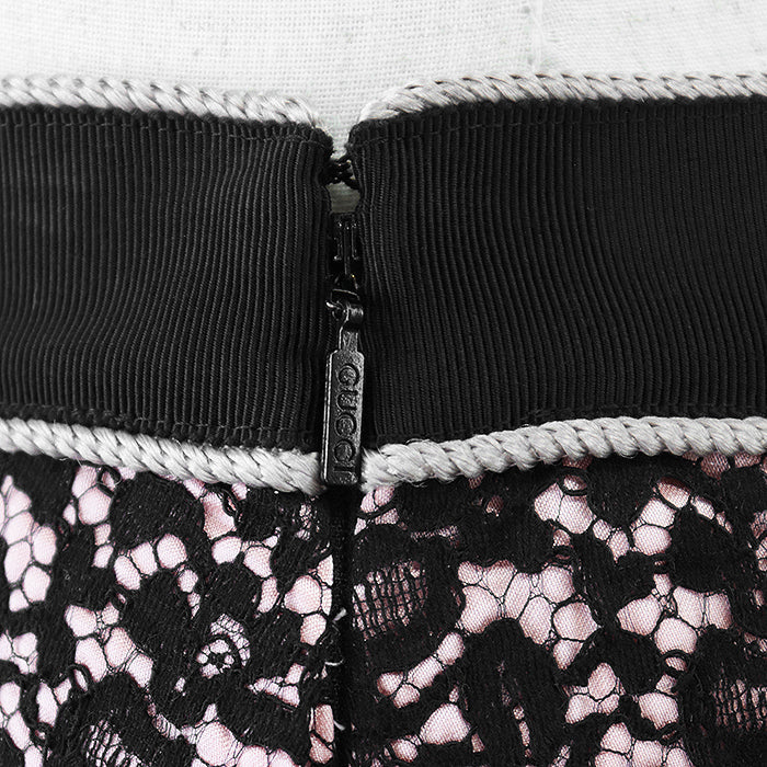 Gucci skirt 415347 Rayon Pink, Black 40