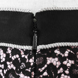 Gucci skirt 415347 Rayon Pink, Black 40