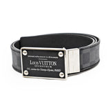 Louis Vuitton Sangle Adventure Damier Graphite Leather Belt