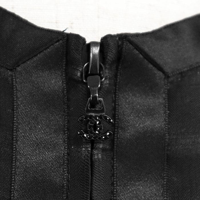 Chanel COCO Mark Charm 100% Silk Check Jacket