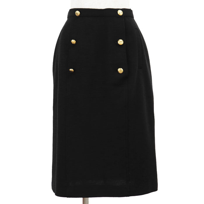 Chanel Knit Jersey 100% Wool Skirt