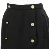 Chanel Knit Jersey 100% Wool Skirt