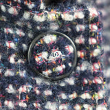 Chanel P52273 Tweed Cashmere Silk Wool Long Coat