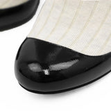 Chanel G29979 Patented Leather Knit Pumps