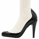 Chanel G29979 Patented Leather Knit Pumps