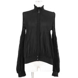 Chanel P29729 Knit Lace Combination Stand Collar igan