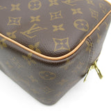 Louis Vuitton Deauville Handbag PVC Coated Canvas Monogram Brown