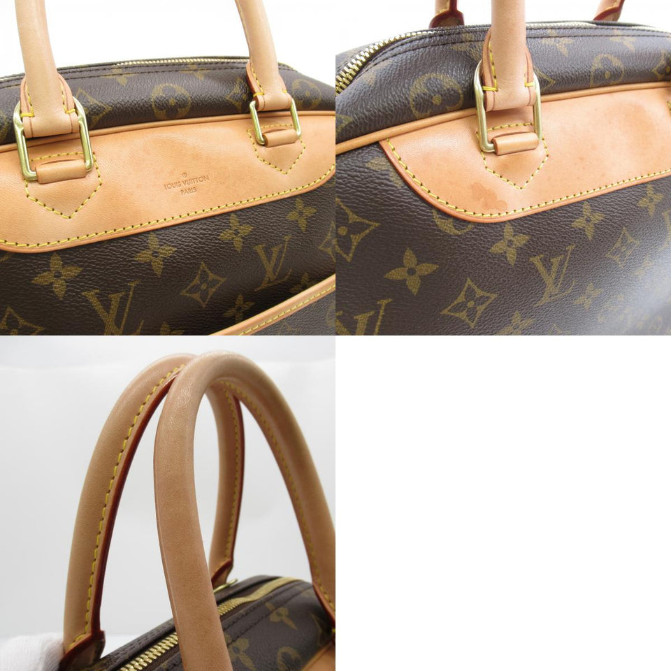 Louis Vuitton Deauville Handbag PVC Coated Canvas Monogram Brown