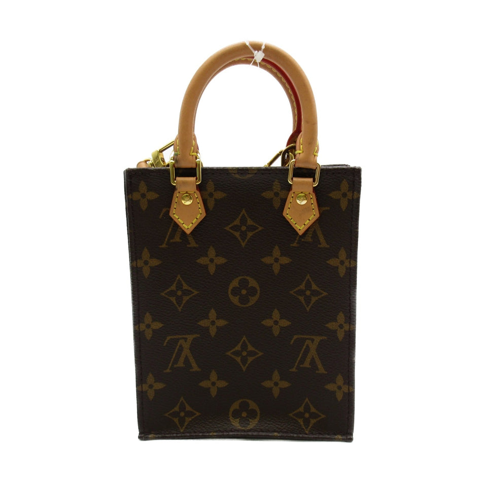 Louis Vuitton Petite Sac Plat Shoulder Bag Monogram Brown