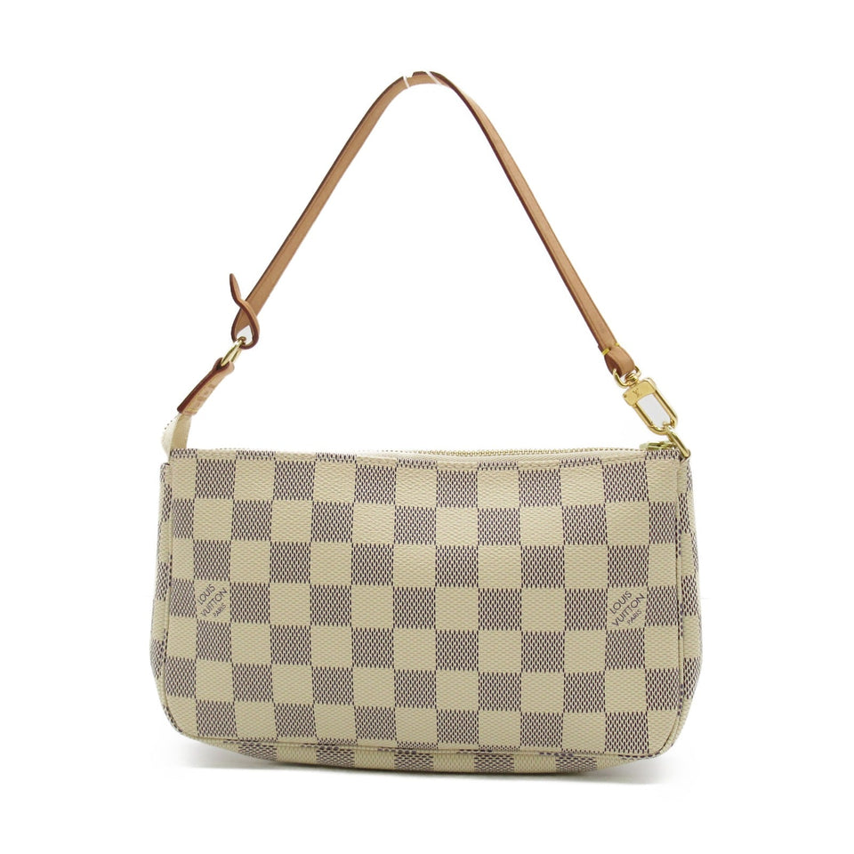Louis Vuitton Pochette Accessoires Pouch Bag PVC Coated Canvas Damier Azur