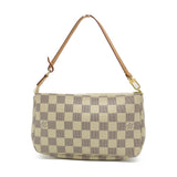 Louis Vuitton Pochette Accessoires Pouch Bag PVC Coated Canvas Damier Azur