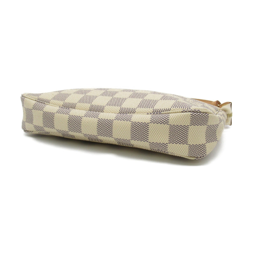 Louis Vuitton Pochette Accessoires Pouch Bag PVC Coated Canvas Damier Azur