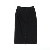 Chanel Coco Mark Button Wool Skirt