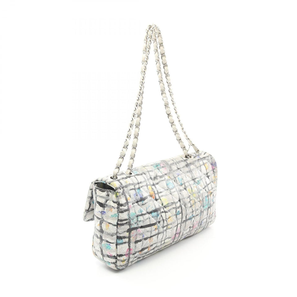 Chanel Coco Mark Paint Graffiti Leather Shoulder Bag