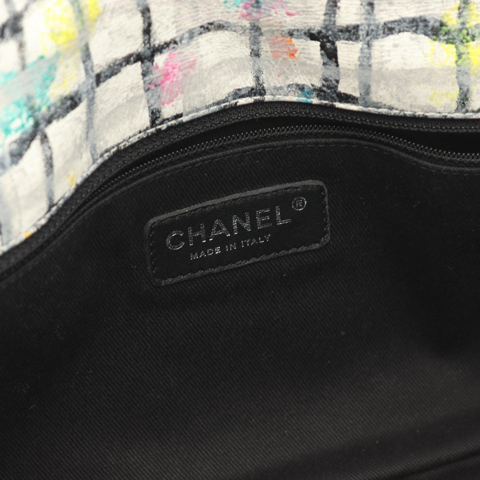 Chanel Coco Mark Paint Graffiti Leather Shoulder Bag