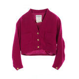 Chanel Wool Collarless Jacket Outerwear
