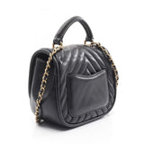 Chanel Chevron V Stitch Lambskin Shoulder Bag