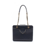 Chanel Chevron V Stitch Calfskin Shoulder Bag