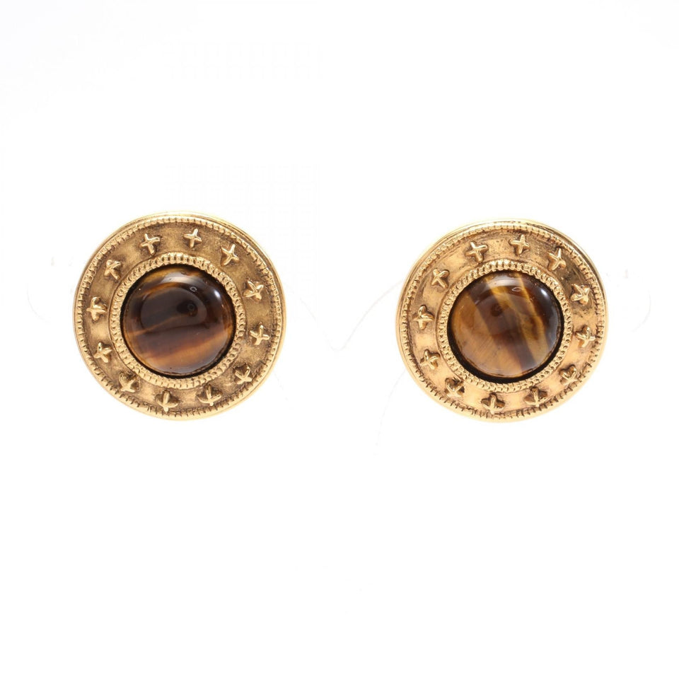 Chanel Tiger Eye Earrings