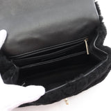Chanel Coco Handle Flap Shevron V Stitch Fur Handbag