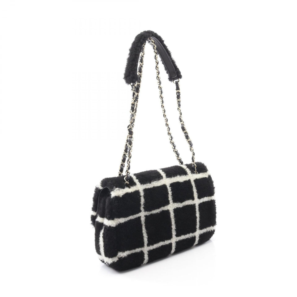 Chanel Coco Mark Shearling Shoulder Bag