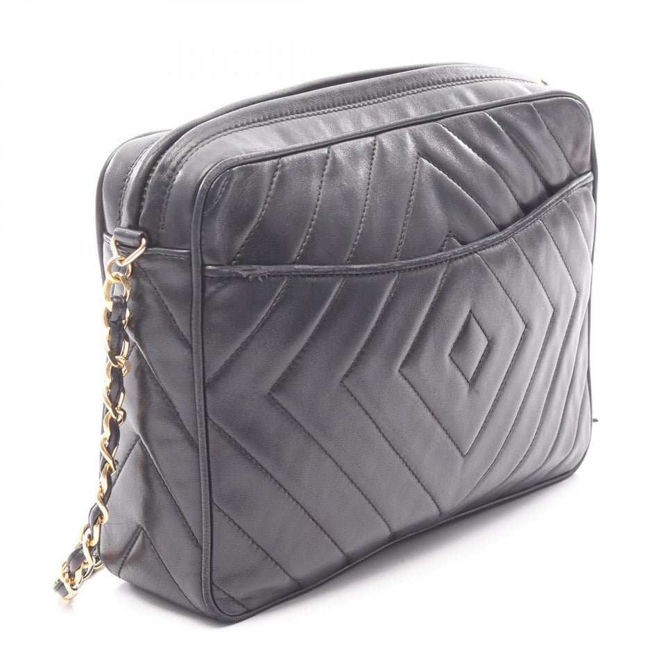 Chanel Coco Mark Diamond Quilting Lambskin Shoulder Bag