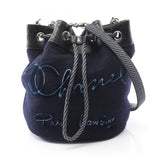 Chanel Embroidery Wool Leather Shoulder Bag