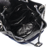 Chanel Embroidery Wool Leather Shoulder Bag