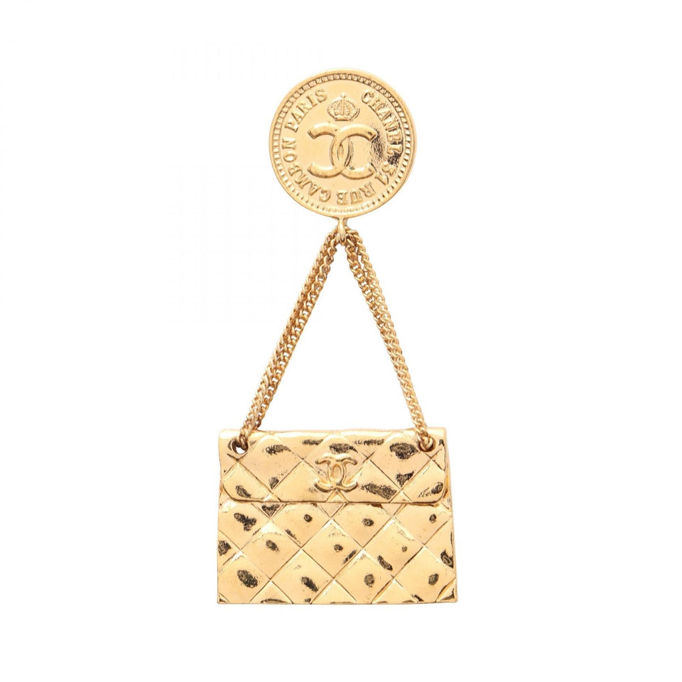 Chanel Coco Mark Matelasse Bag Motif Brooch Accessory