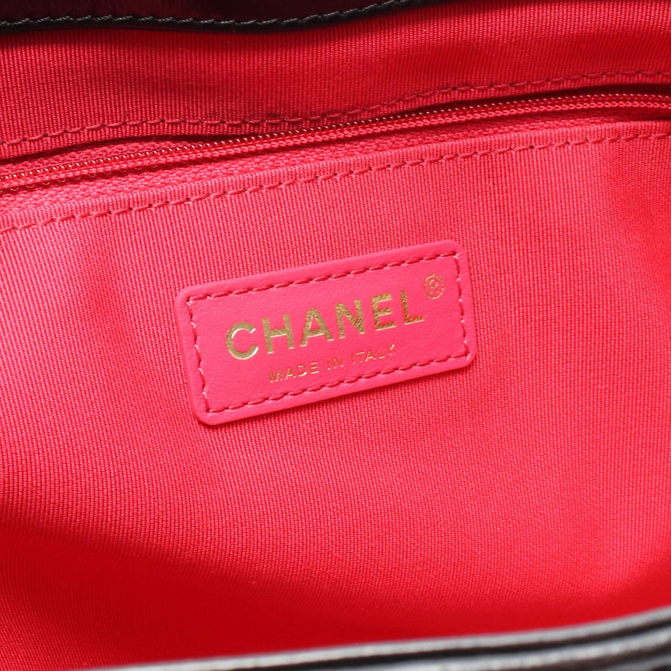 Chanel Matelassé Patent Leather Shiny Aged Calfskin Tote Bag