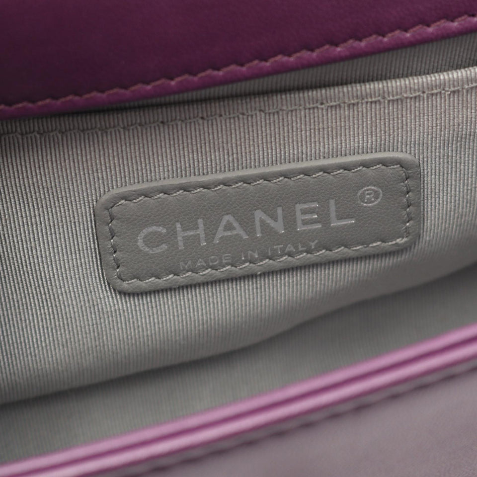 Chanel Boy Chanel Fabric Leather Shoulder Bag