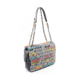 Chanel Matelassé Fabric Leather Shoulder Bag