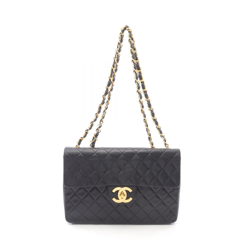 Chanel Deauville Matelasse 34 Lambskin Shoulder Bag