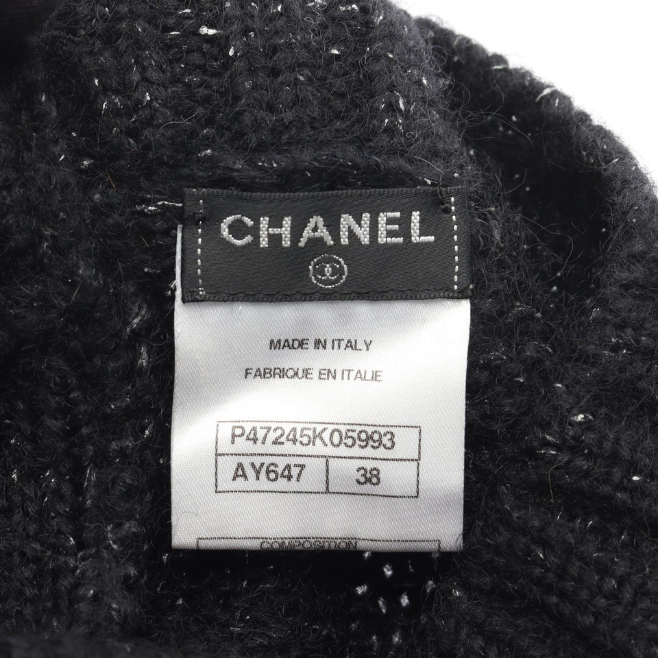 Chanel Coco Mark Button Cashmere Mohair Knitwear
